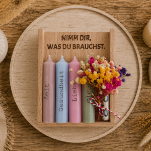 Kerzenbox „Nimm dir, was du brauchst“