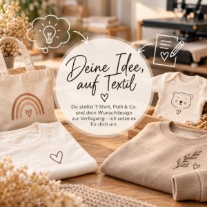 Dein Wunschdesign auf deinem Textil – individuell gestaltet